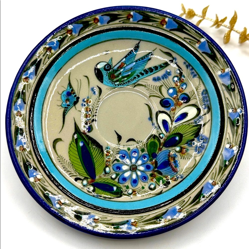 🐦HP! Ken Edward’s, Blue Bird saucer. Mexico Art.
His “Collection Series ”